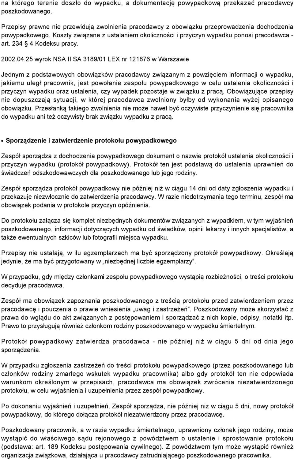 234 4 Kodeksu pracy. 2002.04.