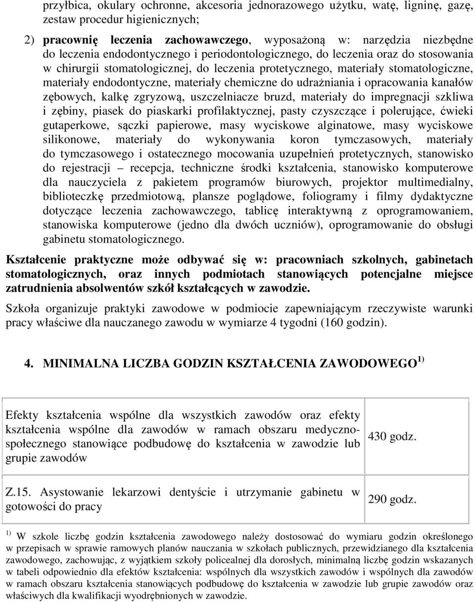 do udrażniania i opracowania kanałów zębowych, kalkę zgryzową, uszczelniacze bruzd, materiały do impregnacji szkliwa i zębiny, piasek do piaskarki profilaktycznej, pasty czyszczące i polerujące,