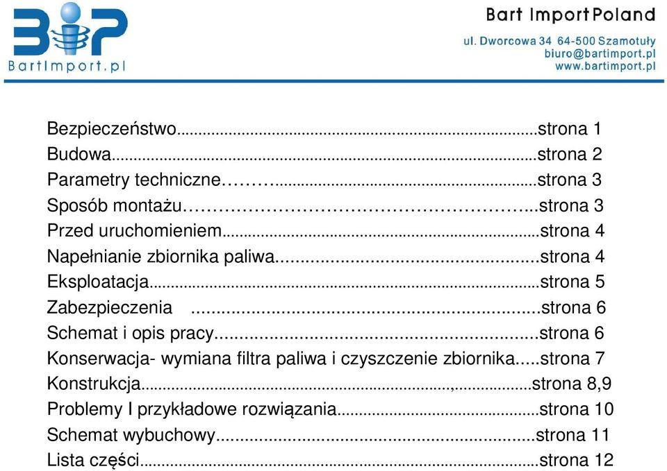 ..strona 5 Zabezpieczenia...strona 6 Schemat i opis pracy.