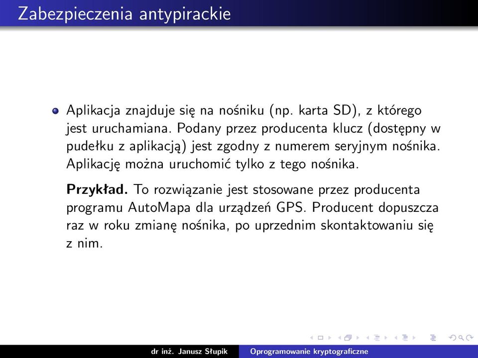Aplikację można uruchomić tylko z tego nośnika. Przykład.