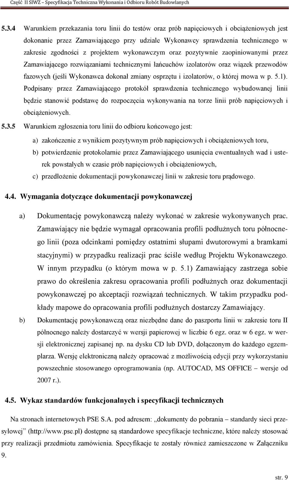 izolatorów, o której mowa w p. 5.1).