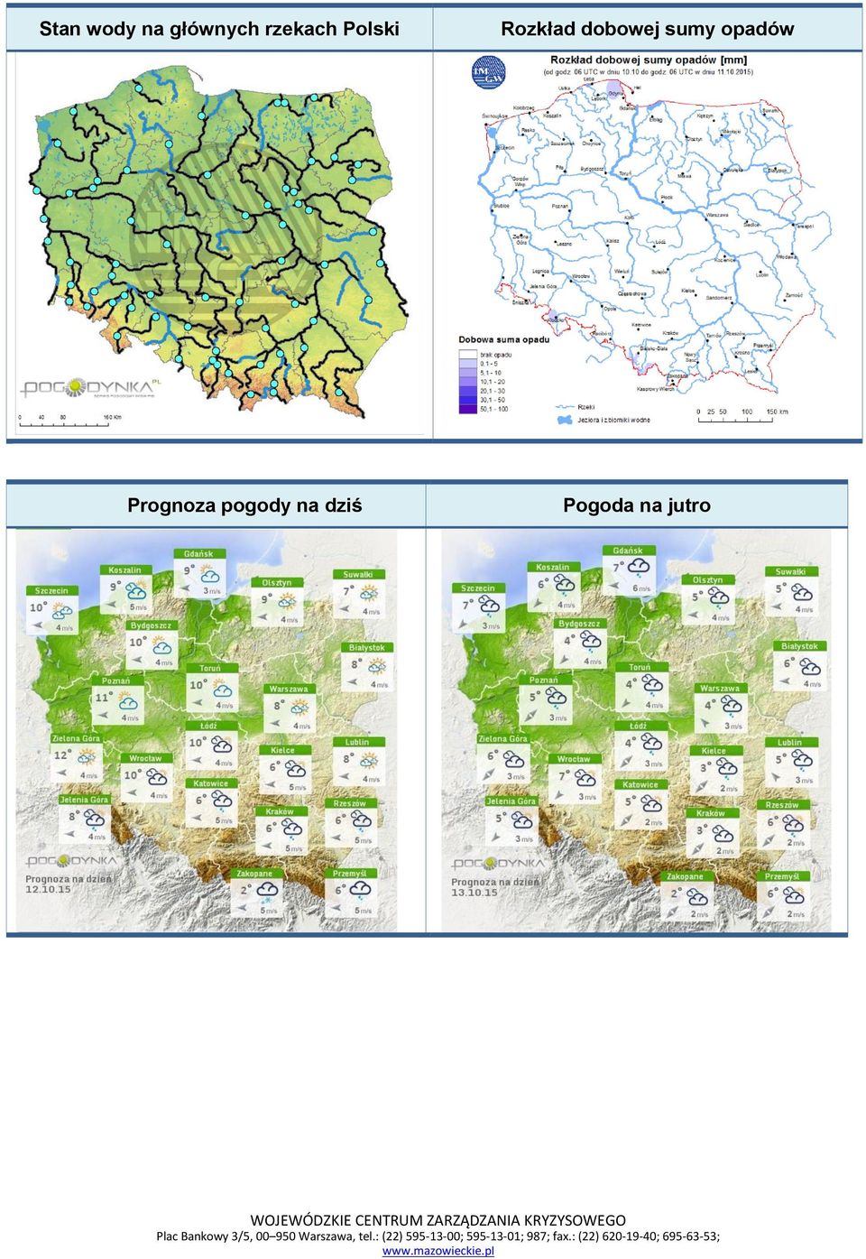 dobowej sumy opadów