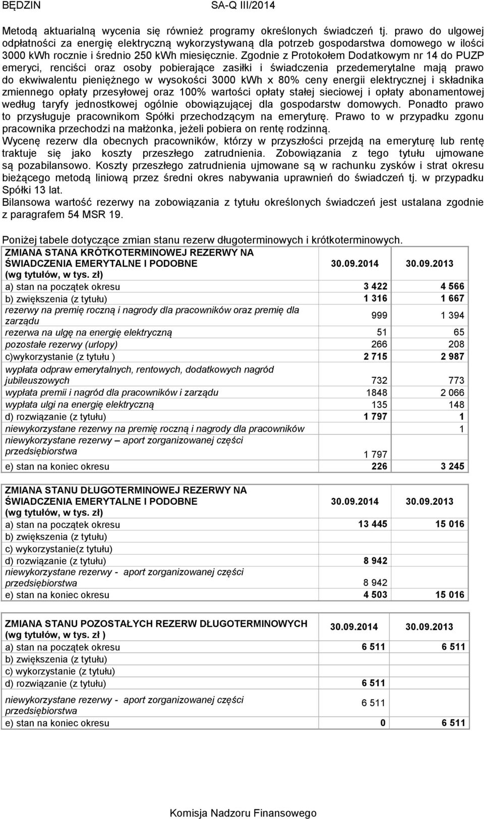 Zgodnie z Protokołem Dodatkowym nr 14 do PUZP emeryci, renciści oraz osoby pobierające zasiłki i świadczenia przedemerytalne mają prawo do ekwiwalentu pieniężnego w wysokości 3000 kwh x 80% ceny