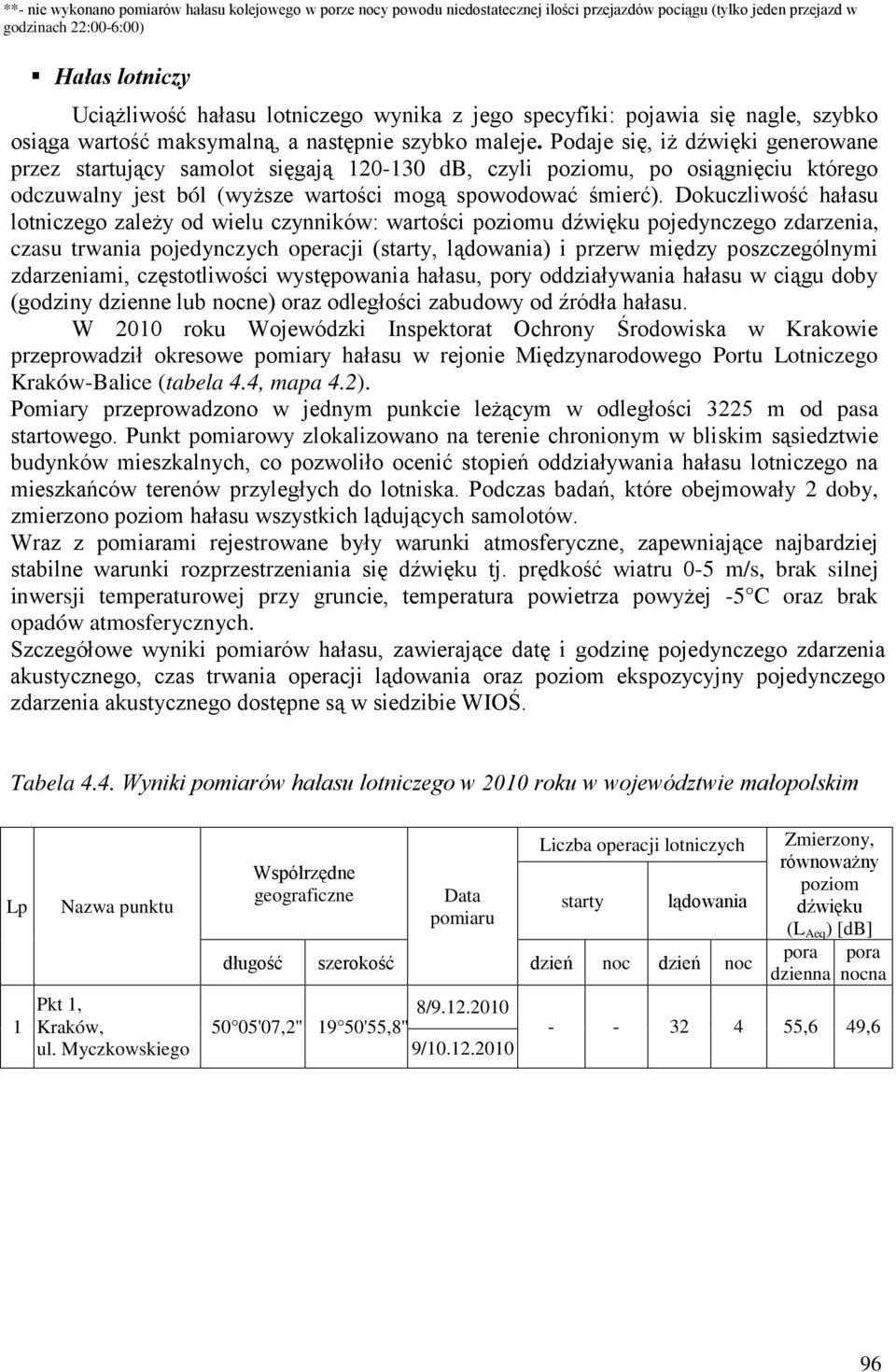 Podaje się, iż dźwięki generowane przez startujący samolot sięgają 120-130 db, czyli poziomu, po osiągnięciu którego odczuwalny jest ból (wyższe wartości mogą spowodować śmierć).