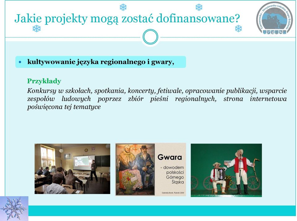 opracowanie publikacji, wsparcie zespołów ludowych