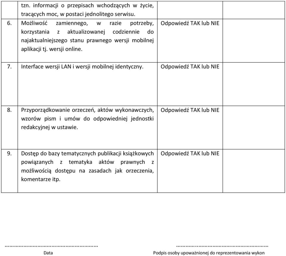 7. Interface wersji LAN i wersji mobilnej identyczny. 8.