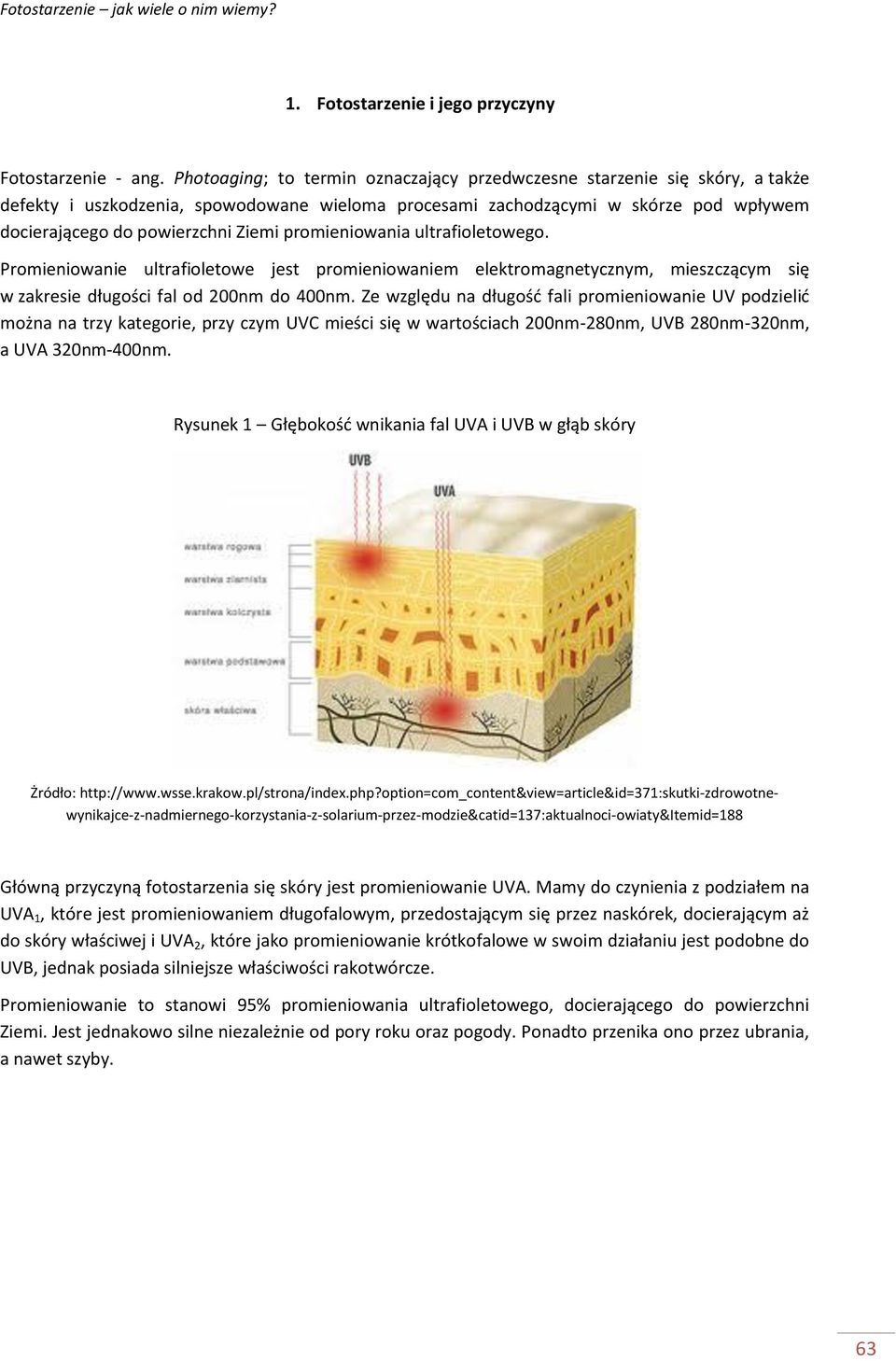 promieniowania ultrafioletowego. Promieniowanie ultrafioletowe jest promieniowaniem elektromagnetycznym, mieszczącym się w zakresie długości fal od 200nm do 400nm.