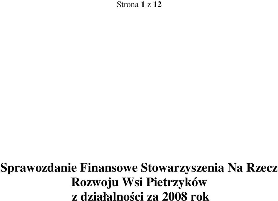 Rzecz Rozwoju Wsi