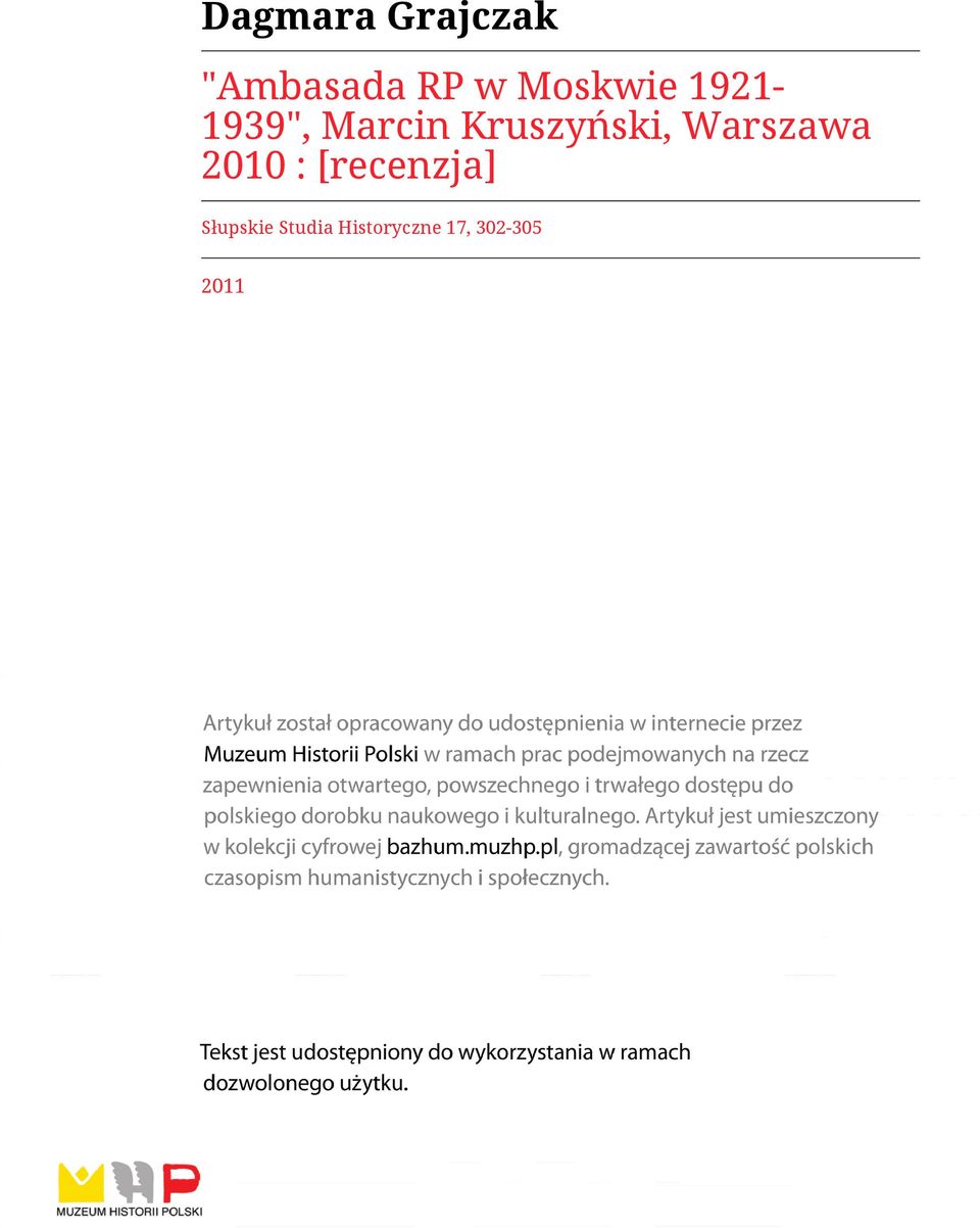 Kruszyński, Warszawa 2010 :