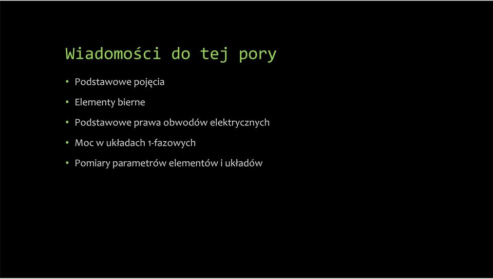 obwodów elektrycznych Moc w układach