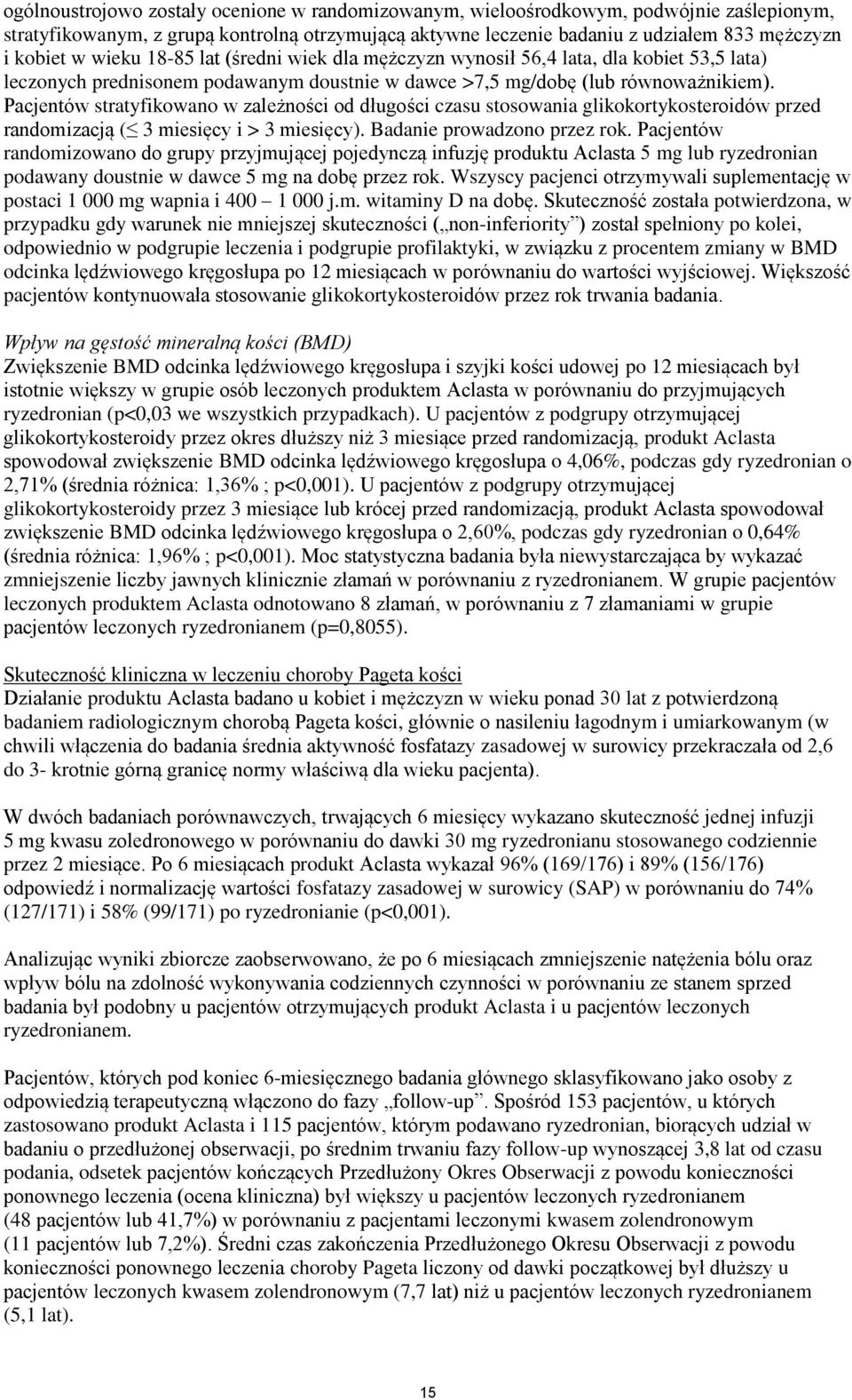 Pacjentów stratyfikowano w zależności od długości czasu stosowania glikokortykosteroidów przed randomizacją ( 3 miesięcy i > 3 miesięcy). Badanie prowadzono przez rok.