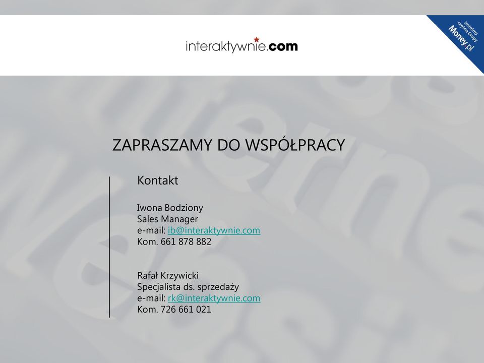 661 878 882 Rafał Krzywicki Specjalista ds.