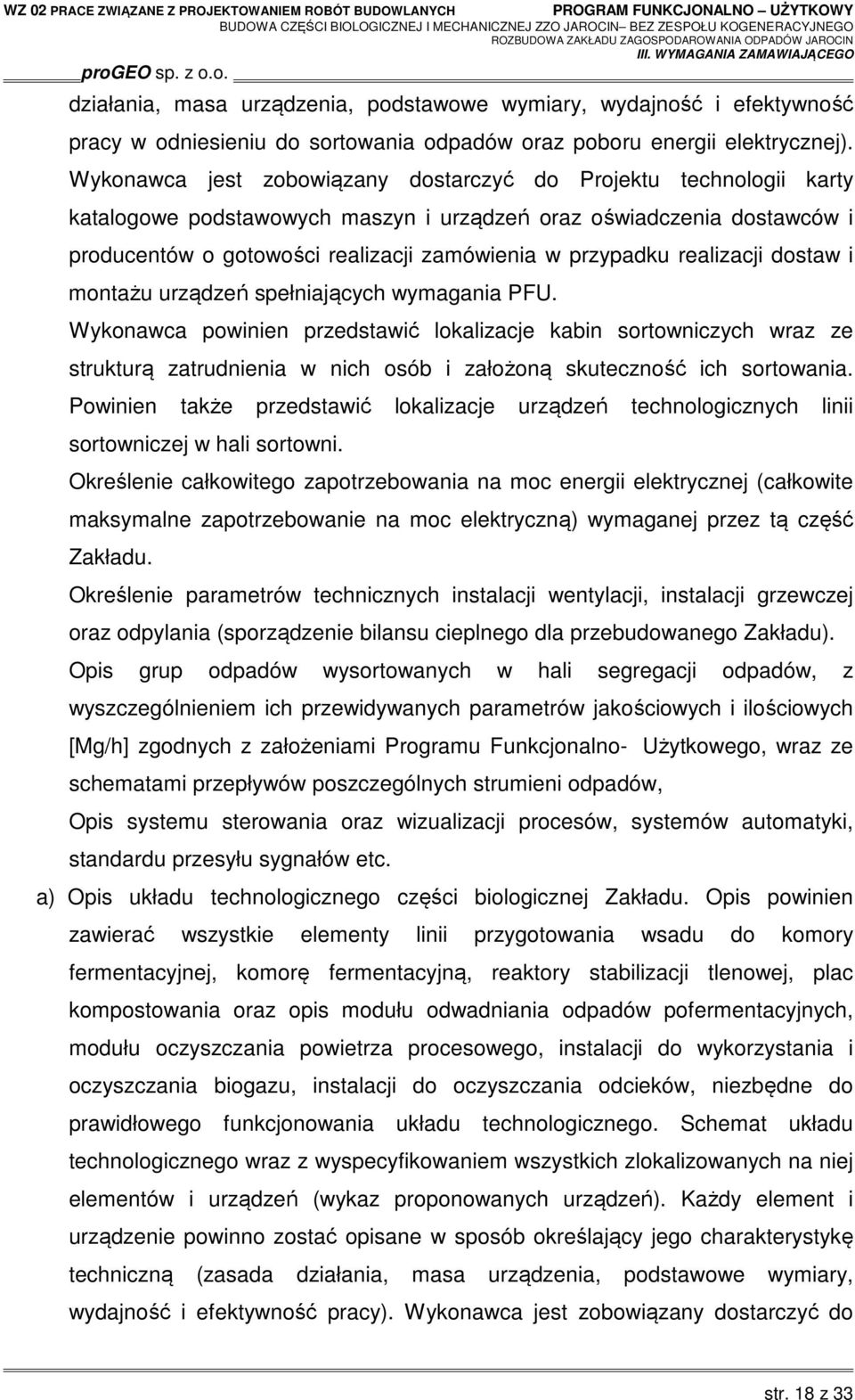 realizacji dostaw i montażu urządzeń spełniających wymagania PFU.