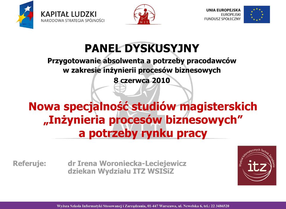 specjalność studiów magisterskich Inżynieria procesów biznesowych a