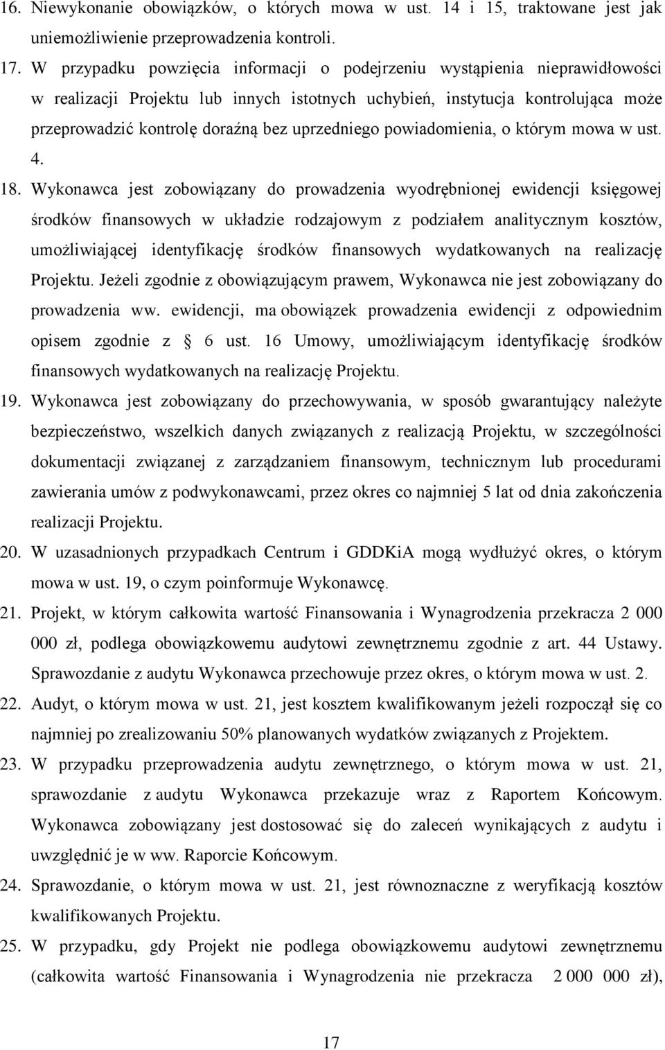 uprzedniego powiadomienia, o którym mowa w ust. 4. 18.