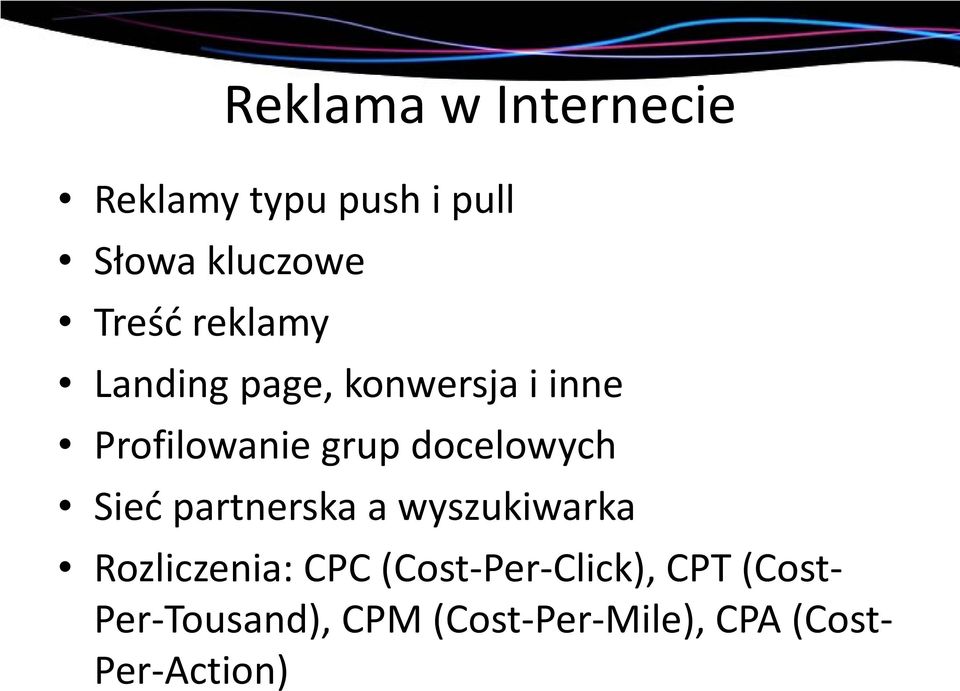 Sieć partnerska a wyszukiwarka Rozliczenia: CPC (Cost-Per-Click),