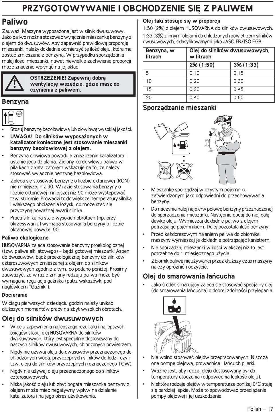 W przypadku sporzàdzania ma ej iloêci mieszanki, nawet niewielkie zachwianie proporcji mo e znacznie wp ynàç na jej sk ad.