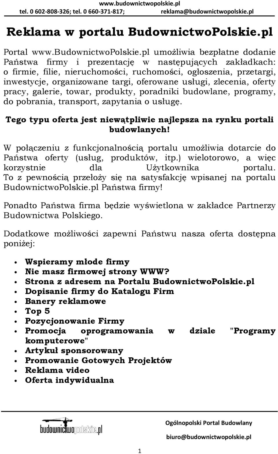 usługi, zlecenia, oferty pracy, galerie, towar, produkty, poradniki budowlane, programy, do pobrania, transport, zapytania o usługę.