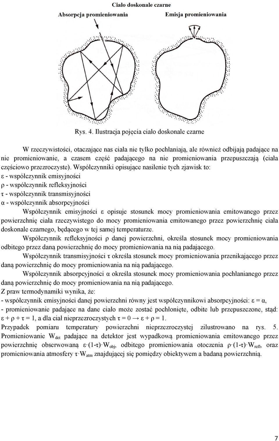 promieniowania przepuszczają (ciała częściowo przezroczyste).