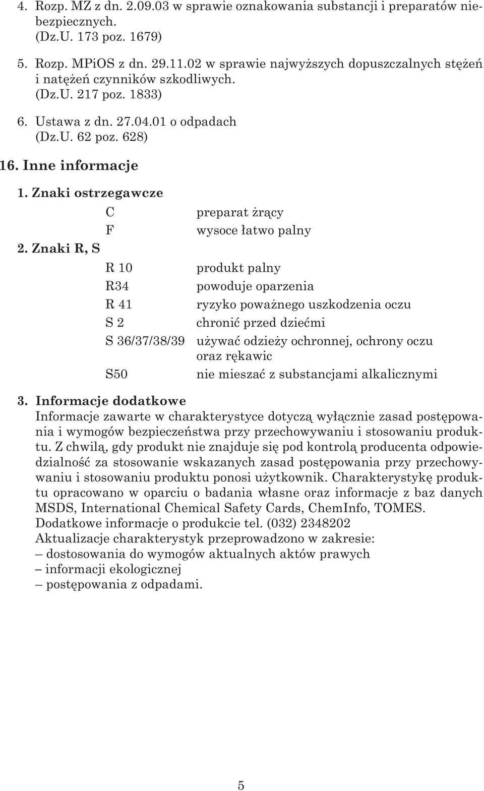 Znaki ostrzegawcze C F 2.