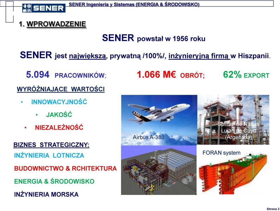 066 M OBRÓT; 62% EXPORT WYRÓŻNIAJĄCE WARTOŚCI INNOWACYJNOŚĆ JAKOŚĆ NIEZALEŻNOŚĆ BIZNES