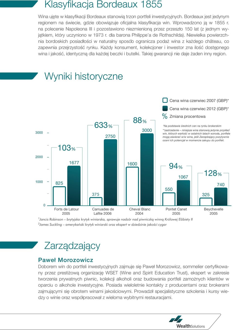 Niewielka powierzchnia bordoskich posiadłości w naturalny sposób ogranicza podaż wina z każdego château, co zapewnia przejrzystość rynku.
