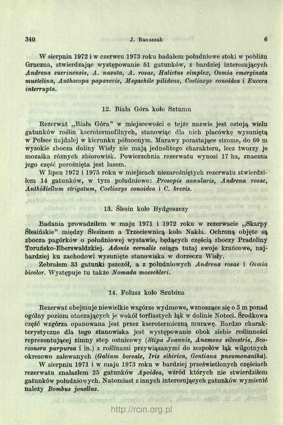 Biała Góra koło Sztumu Eezerwat Biała Góra w miejscowości o tejże nazwie jest ostoją wielu gatunków roślin kserotermofilnych, stanowiąc dla nich placówkę wysuniętą w Polsce najdalej w kierunku