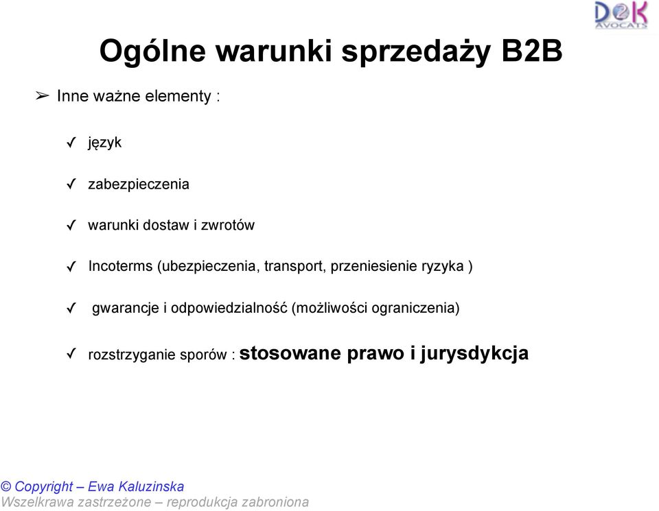 transport, przeniesienie ryzyka ) gwarancje i odpowiedzialność