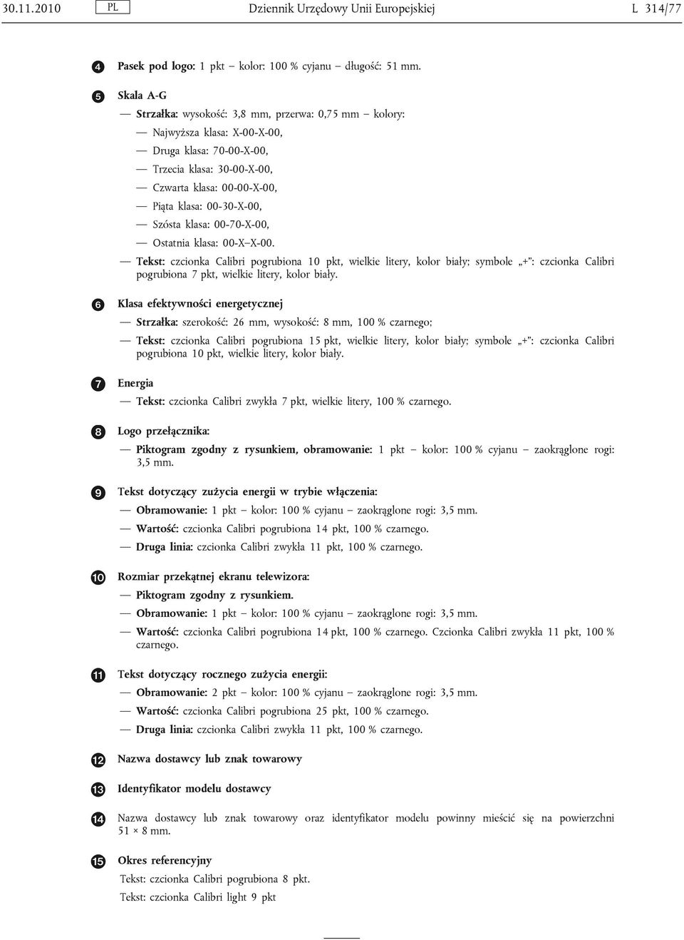 Szósta klasa: 00-70-X-00, Ostatnia klasa: 00-X X-00. Tekst: czcionka Calibri pogrubiona 10 pkt, wielkie litery, kolor biały; symbole + : czcionka Calibri pogrubiona 7 pkt, wielkie litery, kolor biały.