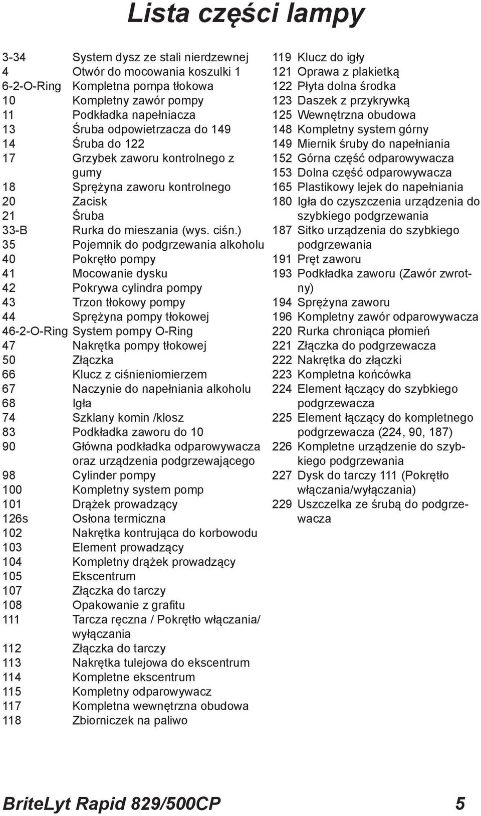 Sprężyna zaworu kontrolnego Zacisk Śruba Rurka do mieszania (wys. ciśn.