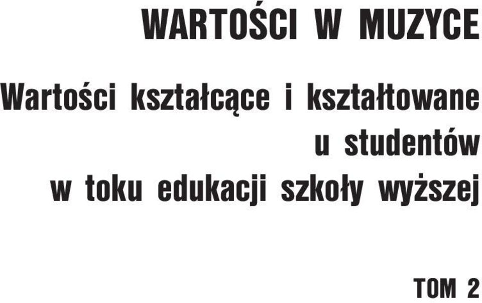 kształtowane u studentów