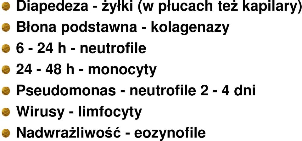 neutrofile 24-48 h - monocyty Pseudomonas -