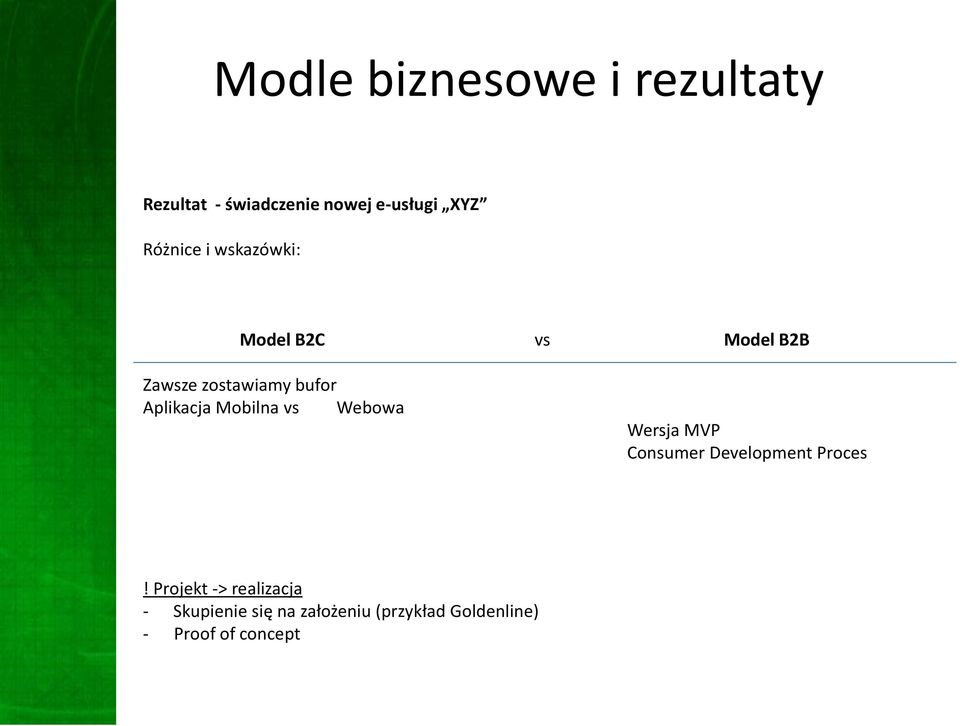 Aplikacja Mobilna vs Webowa Wersja MVP Consumer Development Proces!