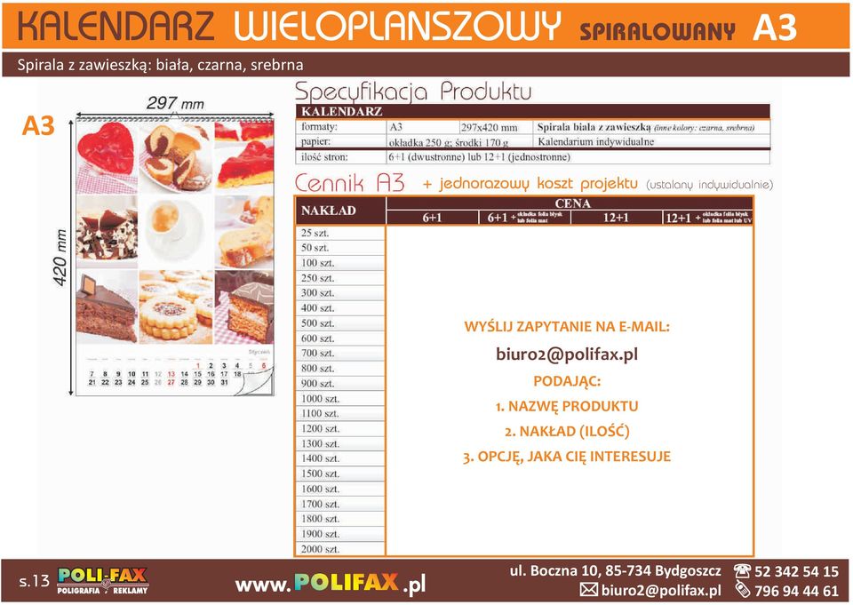 WIELOPLANSZOWY SPIRALOWANY A3 A3 +