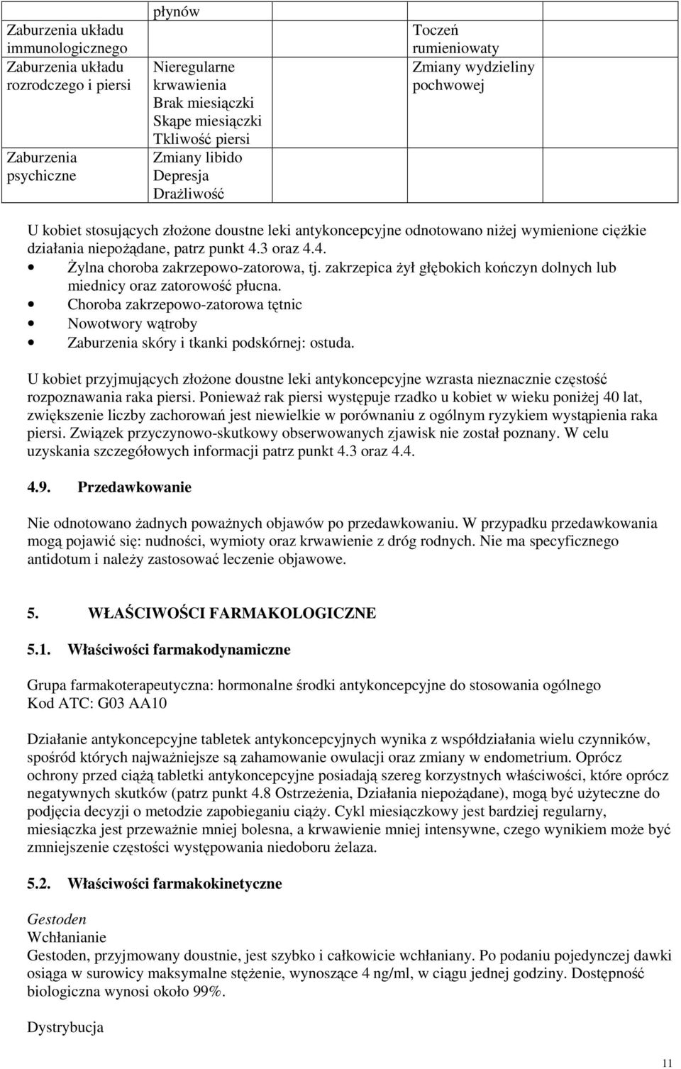 4. śylna choroba zakrzepowo-zatorowa, tj. zakrzepica Ŝył głębokich kończyn dolnych lub miednicy oraz zatorowość płucna.