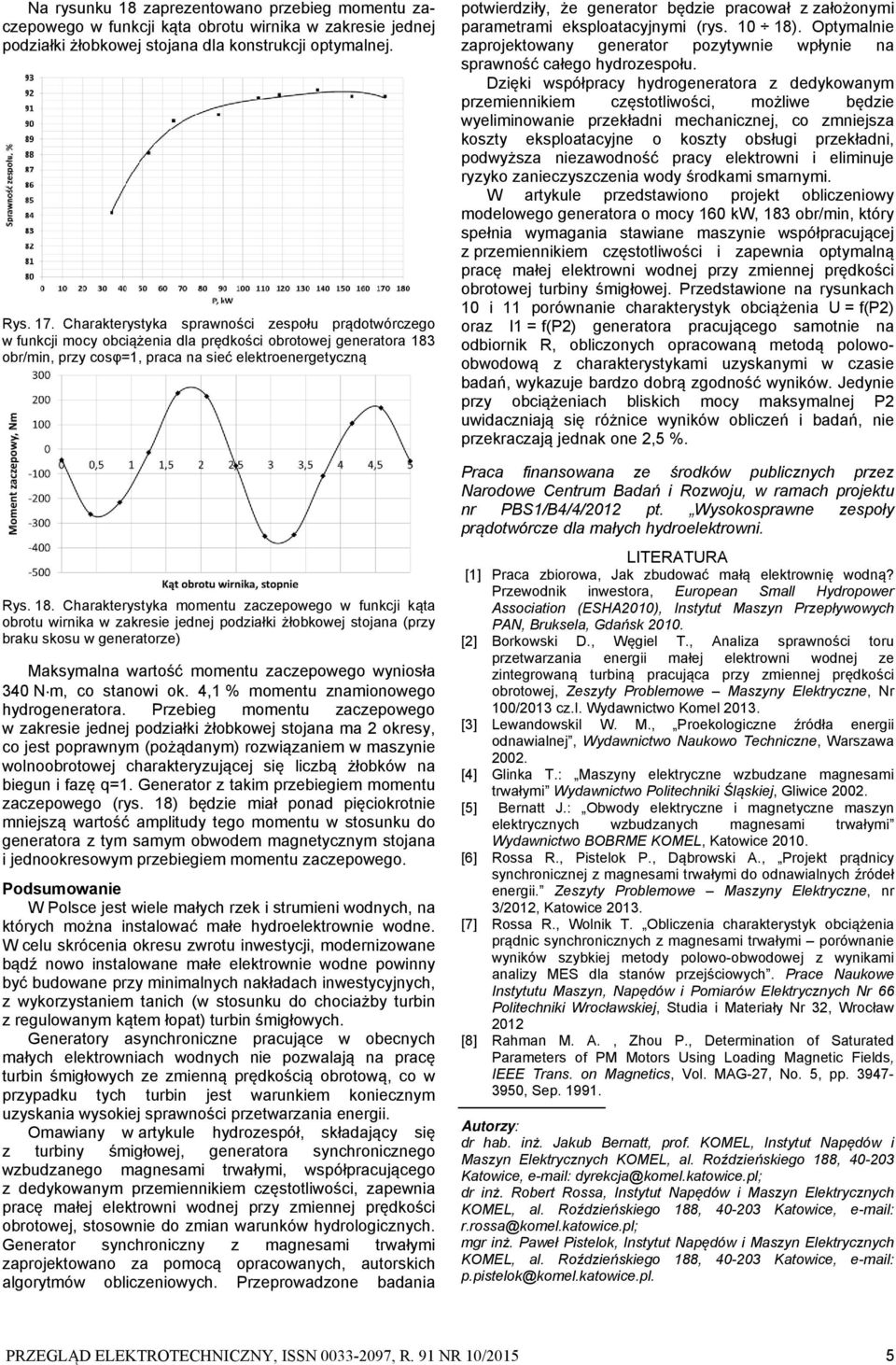 obr/min, przy cosφ=1, praca na sieć elektroenergetyczną Rys. 18.