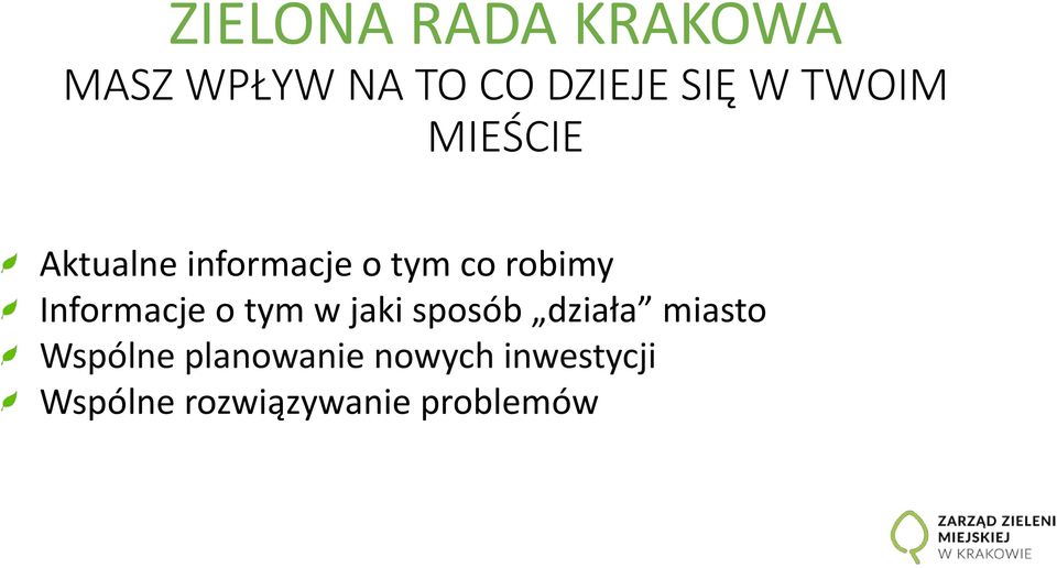Informacje o tym w jaki sposób działa miasto Wspólne