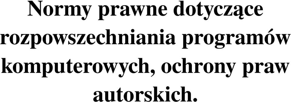 programów
