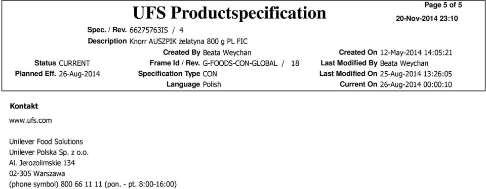 Polska Sp. z o.o. Al.