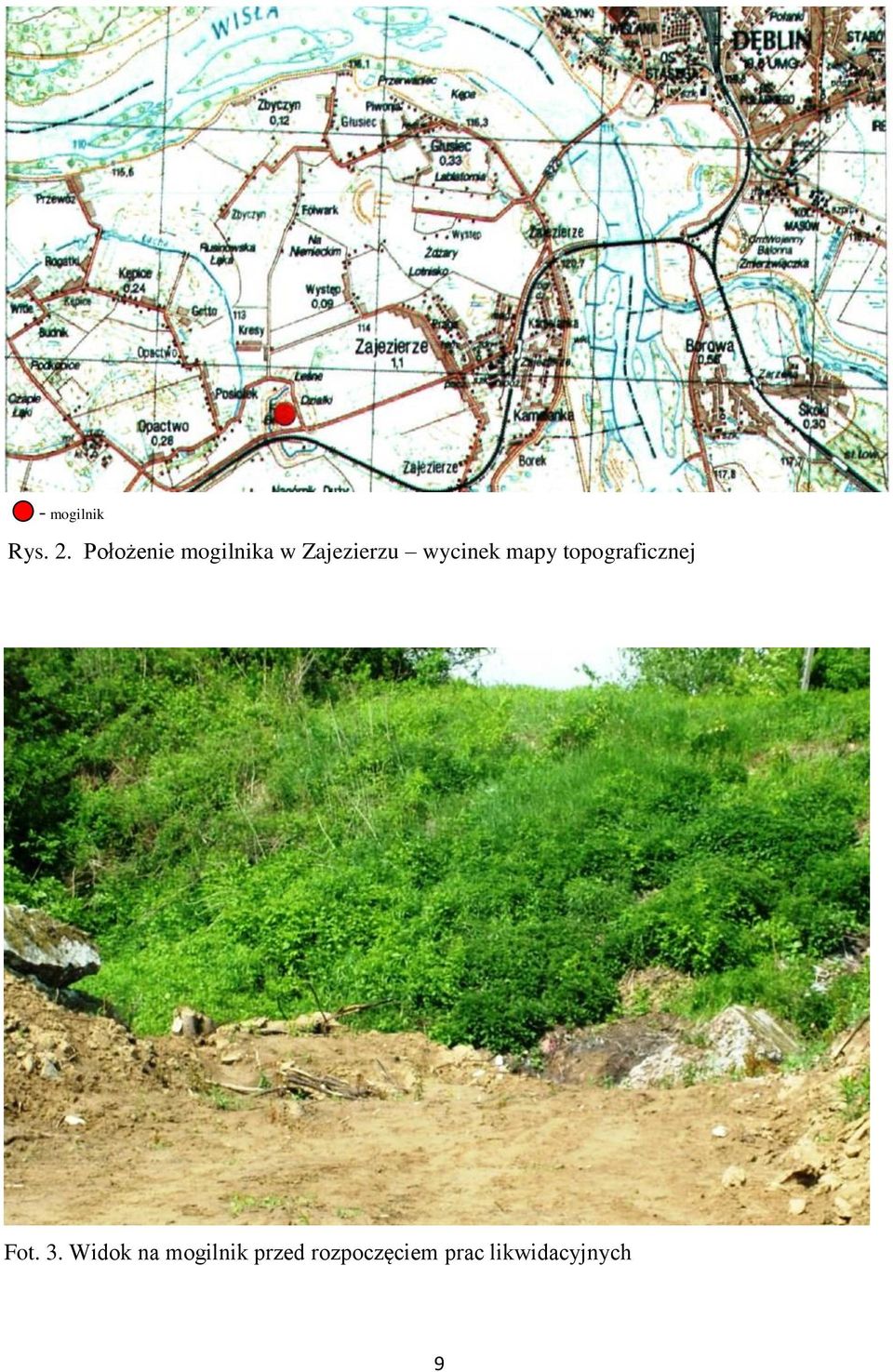 wycinek mapy topograficznej Fot. 3.