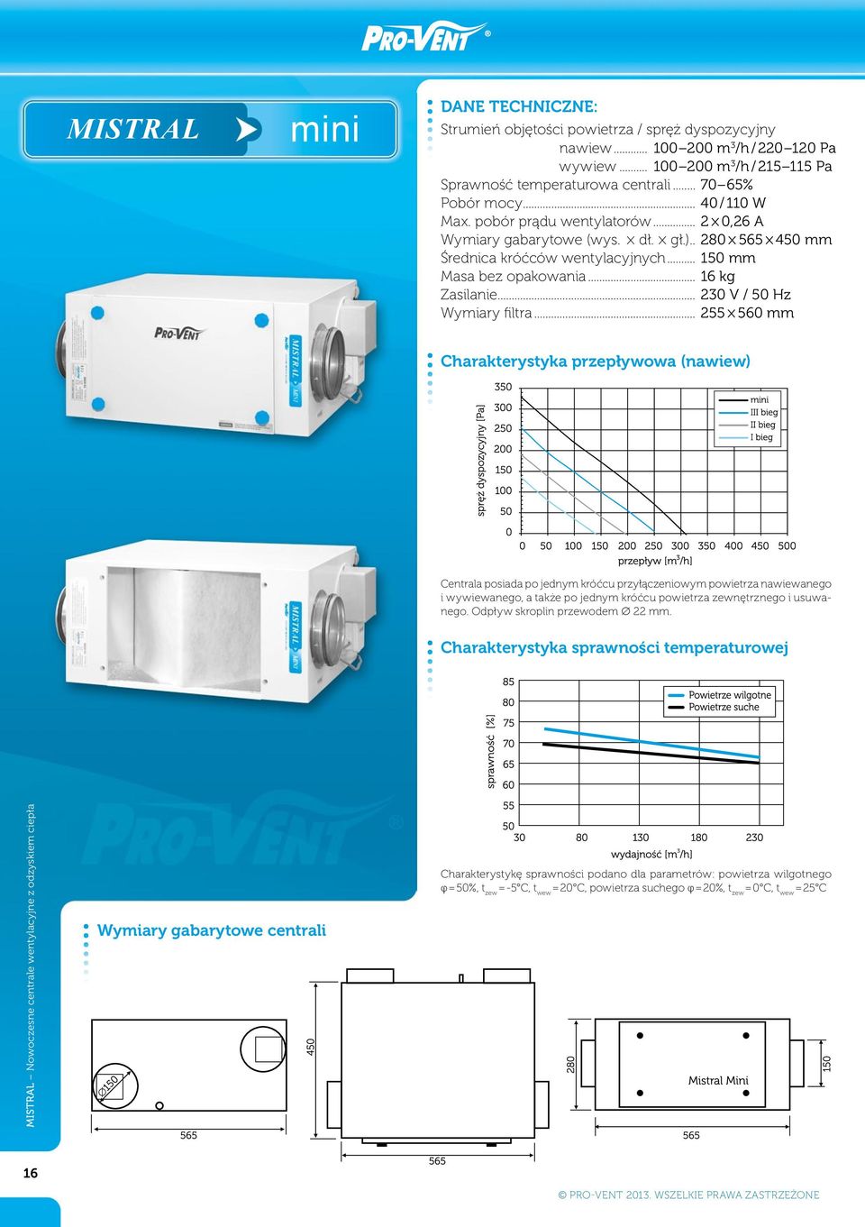 .. 16 kg Zasilanie... 230 V / 50 Hz Wymiary filtra.