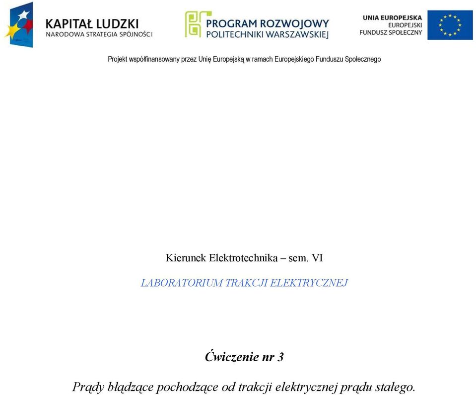 Ćwiczenie nr 3 Prądy błądzące
