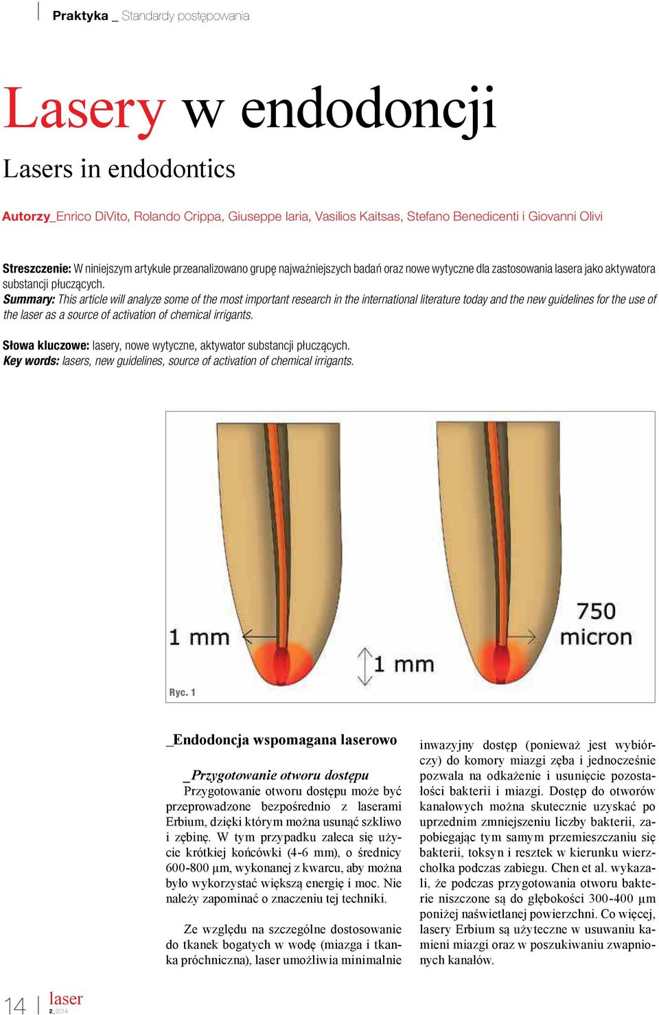 Summary: This article will analyze some of the most important research in the international literature today and the new guidelines for the use of the as a source of activation of chemical irrigants.