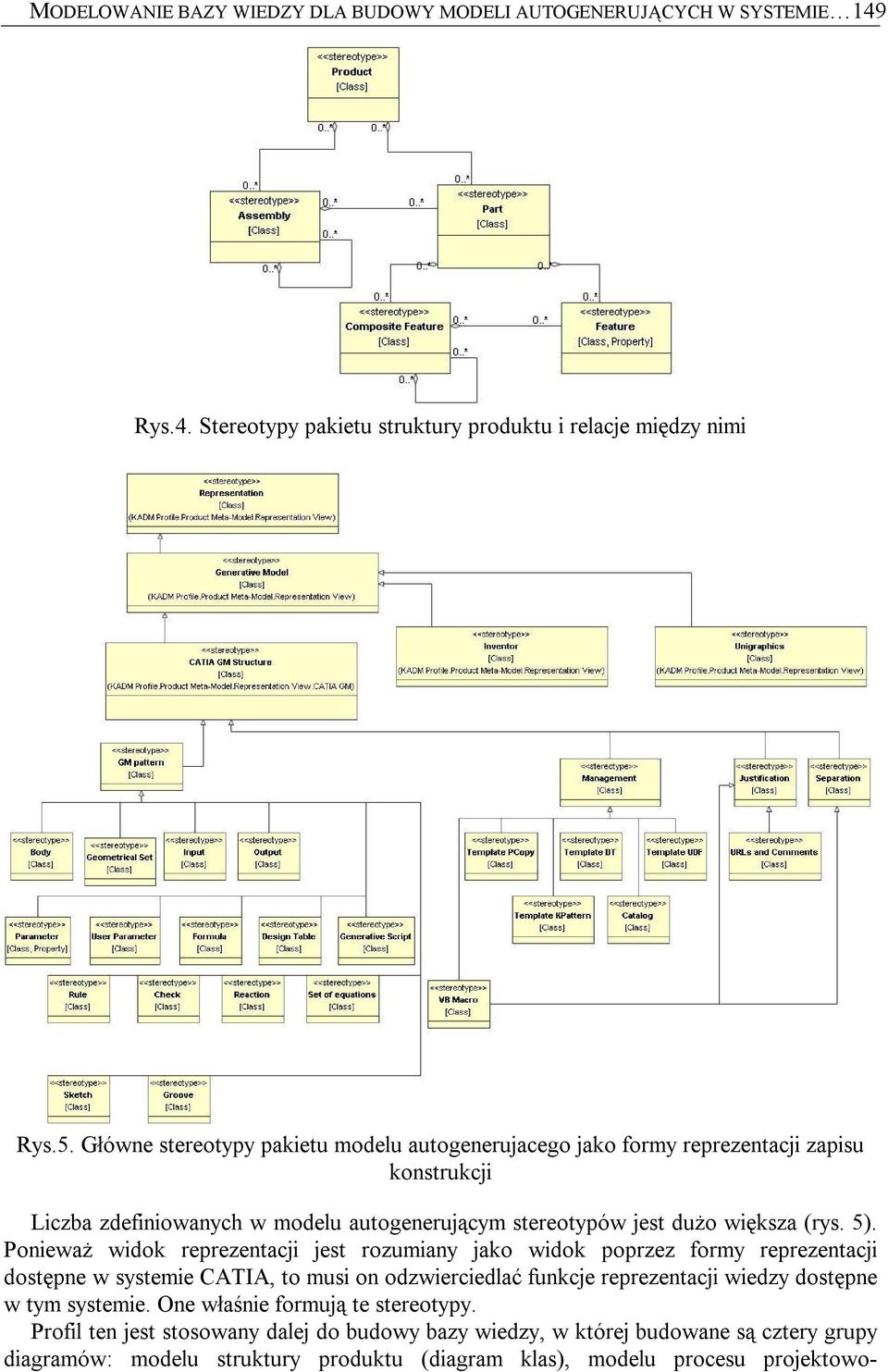 Ponieważ widok reprezentacji jest rozumiany jako widok poprzez formy reprezentacji dostępne w systemie CATIA, to musi on odzwierciedlać funkcje reprezentacji wiedzy dostępne w tym