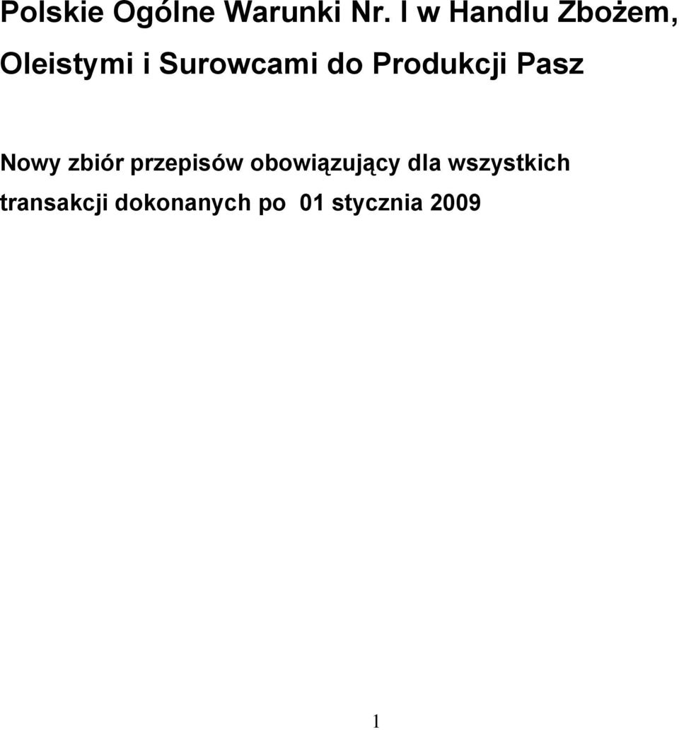 Produkcji Pasz Nowy zbiór przepisów