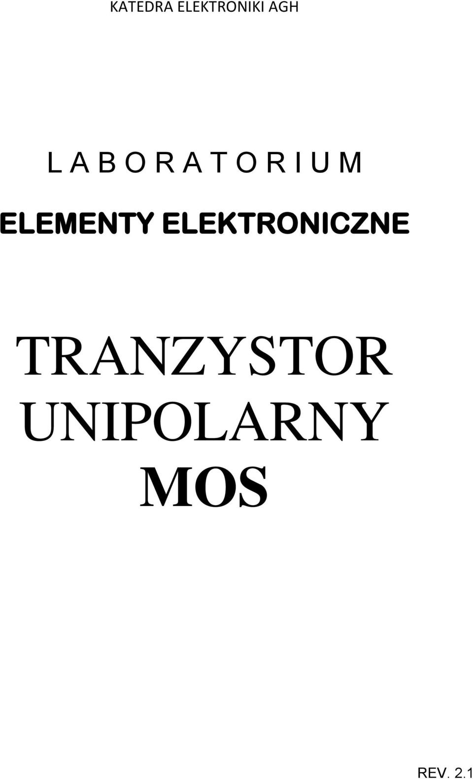ELEMENTY ELEKTRONICZNE