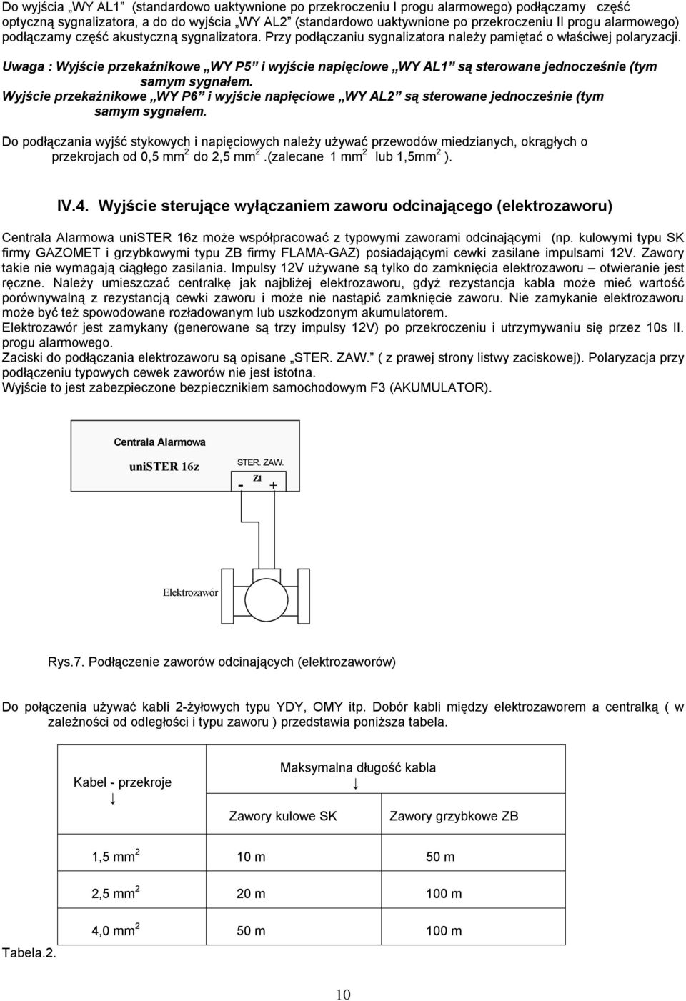 Uwaga : Wyjście przekaźnikowe WY P5 i wyjście napięciowe WY AL1 są sterowane jednocześnie (tym samym sygnałem.