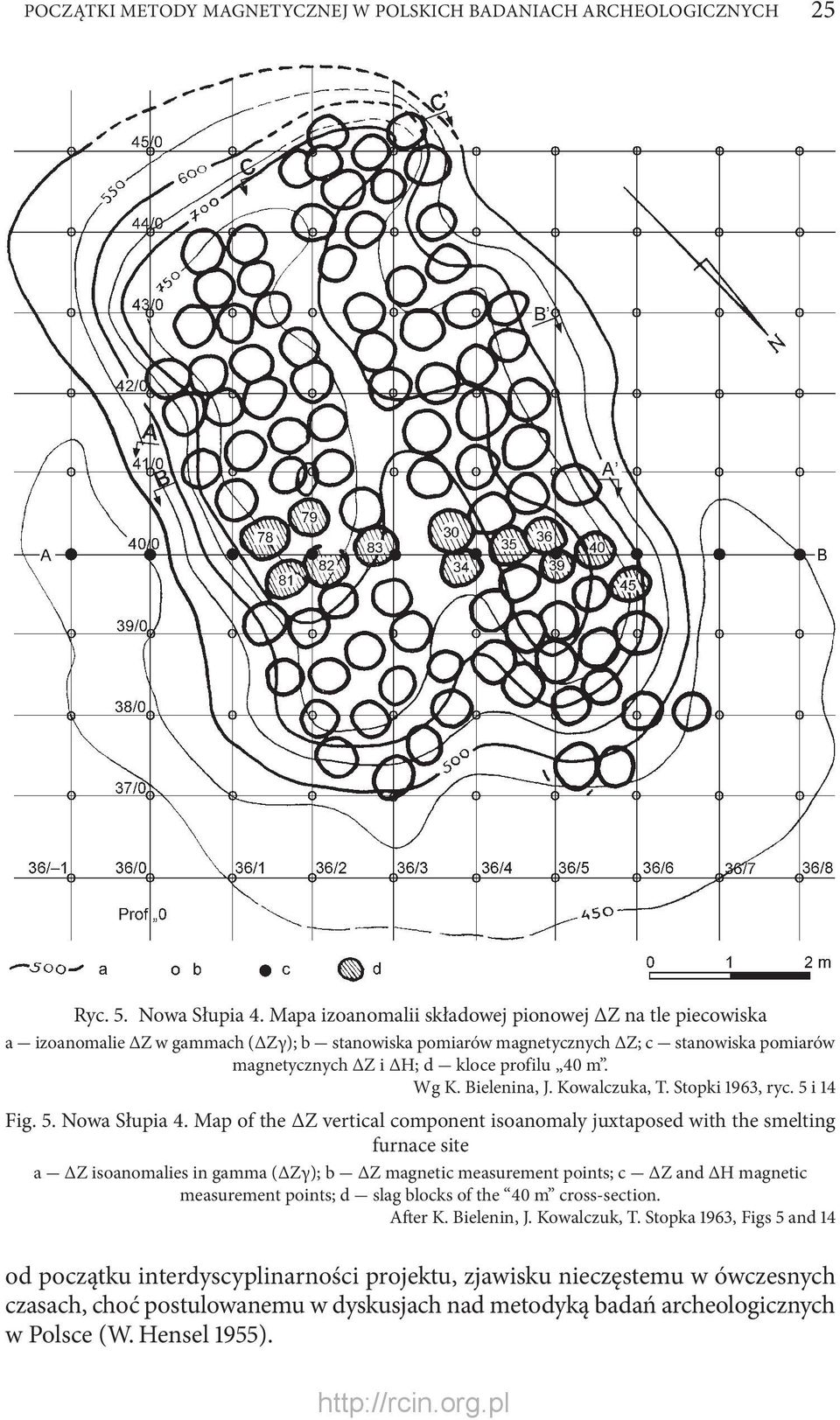 40 m. Wg K. Bielenina, J. Kowalczuka, T. Stopki 1963, ryc. 5 i 14 Fig. 5. Nowa Słupia 4.