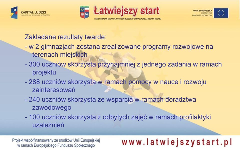 skorzysta w ramach pomocy w nauce i rozwoju zainteresowań - 240 uczniów skorzysta ze wsparcia w