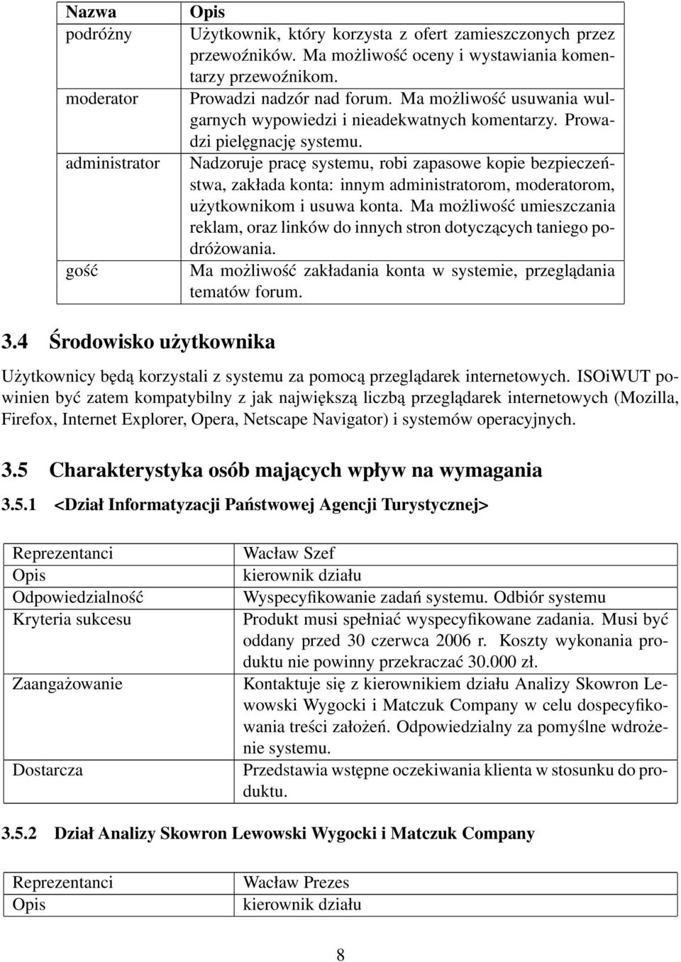 Nadzoruje pracę systemu, robi zapasowe kopie bezpieczeństwa, zakłada konta: innym administratorom, moderatorom, użytkownikom i usuwa konta.